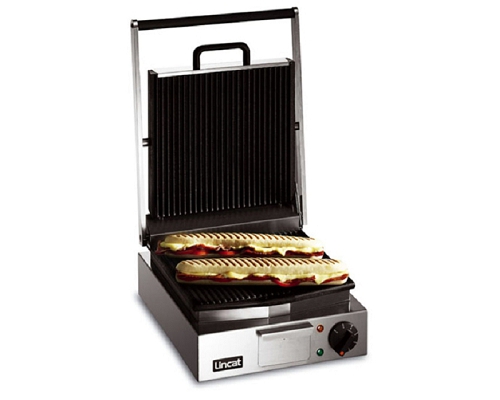 Lincat Lynx 400 Electric Counter-top Single Panini Grill - Ribbed Upper & Lower Plates - LPG